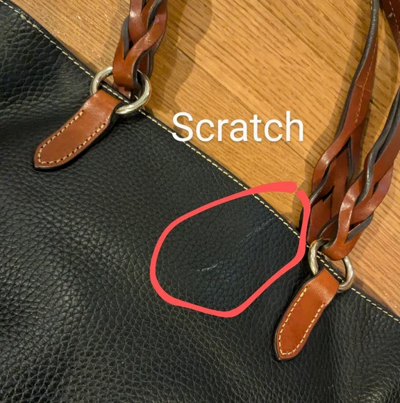 Dooney & Bourke Black Pebble Leather Shoulder Bag Purse - Picture 10 of 16